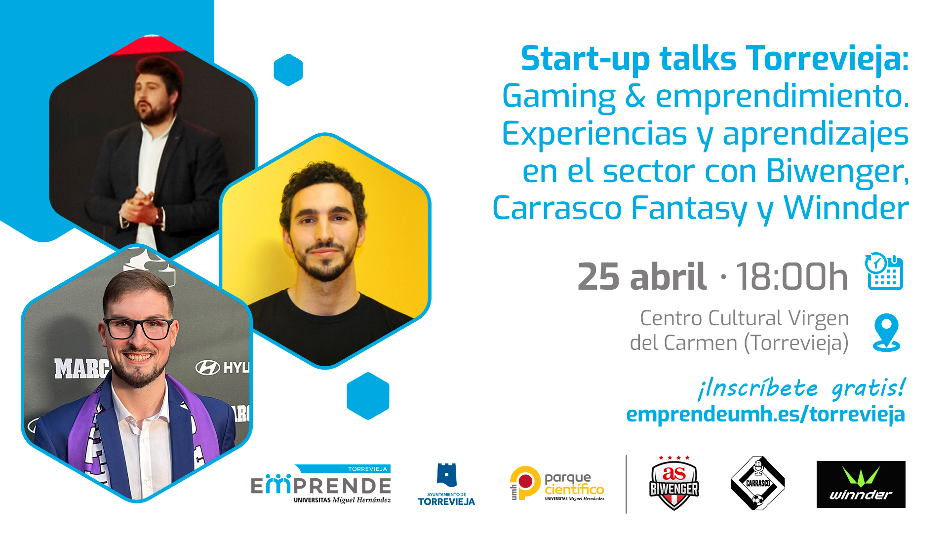En este momento estás viendo Start-up talks Torrevieja: Gaming & Emprendimiento – Experiencias y aprendizajes en el sector con Biwenger, Carrasco Fantasy y Winnder